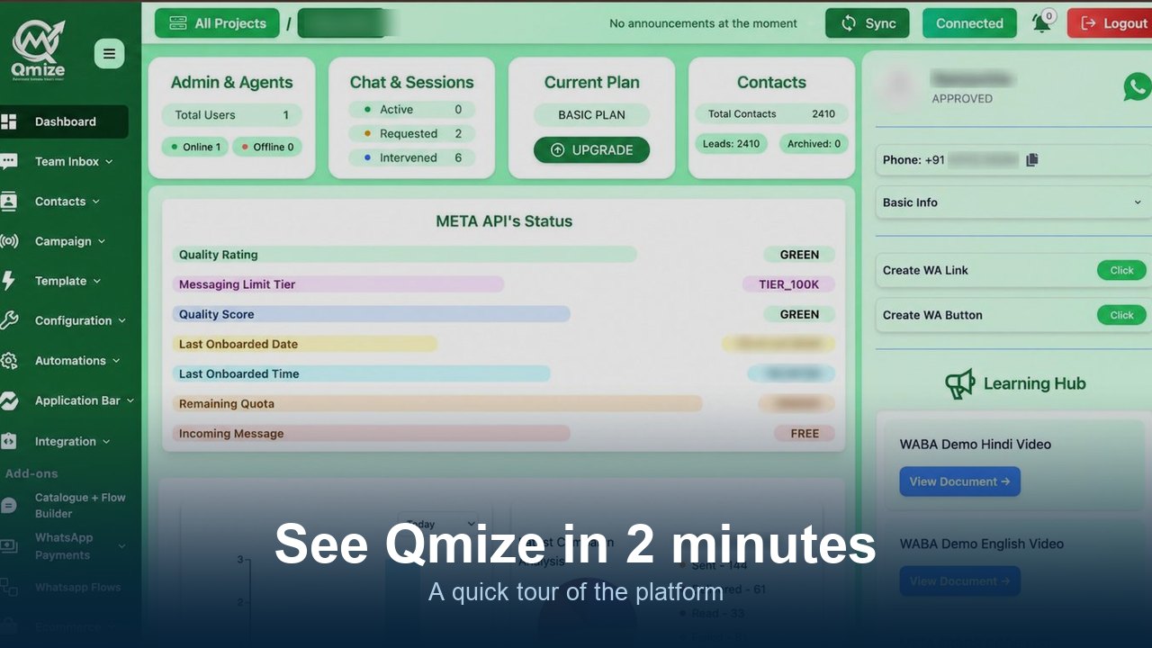 Qmize product walkthrough